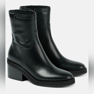 JIMMY CHOO Yasmin 70 Black Leather Ankle Boots EU 39 US 9 Org $1,195